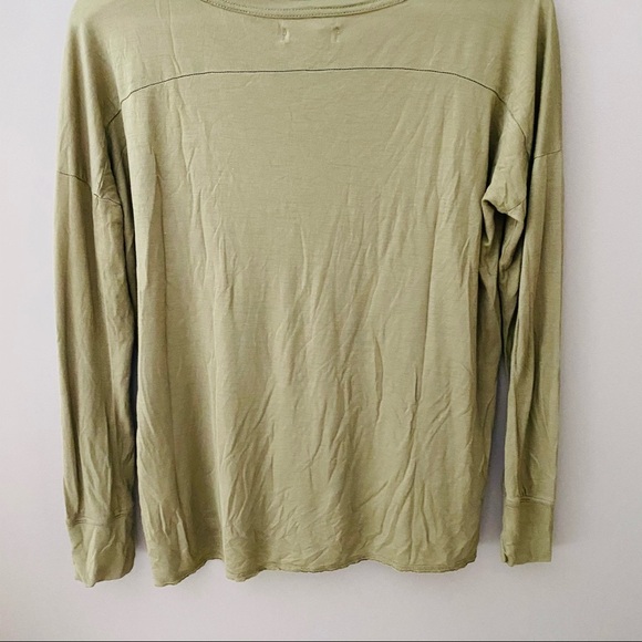 Madewell Long Sleeve Pullover Top Green Sz Small - Picture 8 of 9